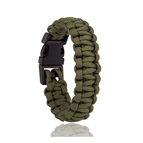 Hynsin Survival Paracord Bracelet for Men Outdoor Camping Hiking Buckle Wristband Women Rope Bracelet Male Braided Jewelry