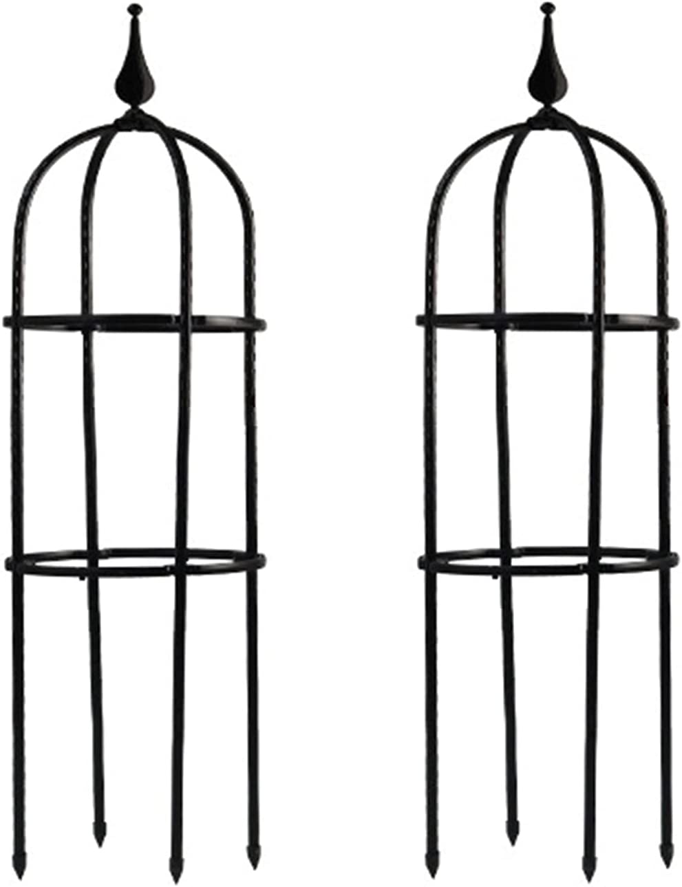 JYCAR 2 PCS Garden Obelisk Trellis, Arch Trellis for Climbing Plants, Flower Support for Climbing Vines, Vertical Plant Trellis, for Floral Plants Vegetables (8 x 23.6 inch)