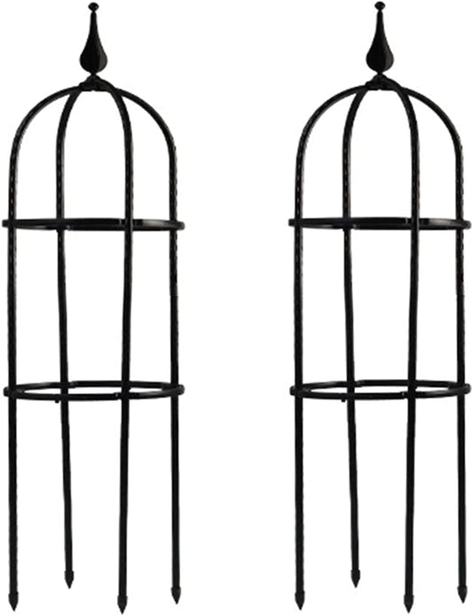 JYCAR 2 PCS Garden Obelisk Trellis, Arch Trellis for Climbing Plants, Flower Support for Climbing Vines, Vertical Plant Trellis, for Floral Plants Vegetables (8 x 23.6 inch)