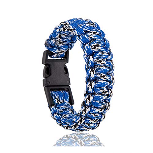 Hynsin Survival Paracord Bracelet for Men Outdoor Camping Hiking Buckle Wristband Women Rope Bracelet Male Braided Jewelry