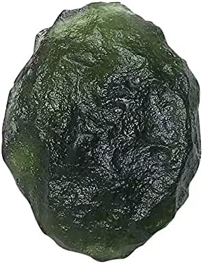 Moldavite Stone, Real Raw Moldavite 1PCS Green Moldavite Czech Meteorite Impact Glass Rough Stone Crystal Energy Moldavite Crystal Jewelry, Women's Jewelry (Size : 15-17g)