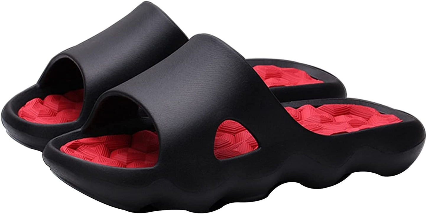 Plantar Fasciitis Slippers for Women, Massage Slippers Foot Reflexology Acupressure Sandals Shower Slippers for Men Ladies Open Toe Shock-Absorbing Sole, Indoor & Outdoor