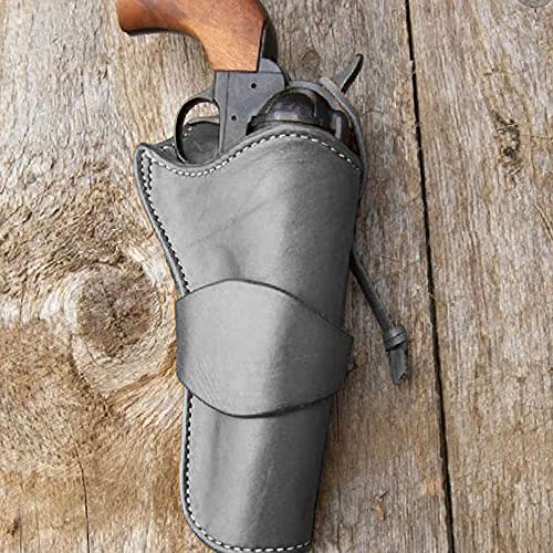 Medieval Leather Concealed Holster, Revolver Western Cowboy Pistol Gun Holder for 6 Inch Barrel Vintage Steampunk Style Accessory,Yellow