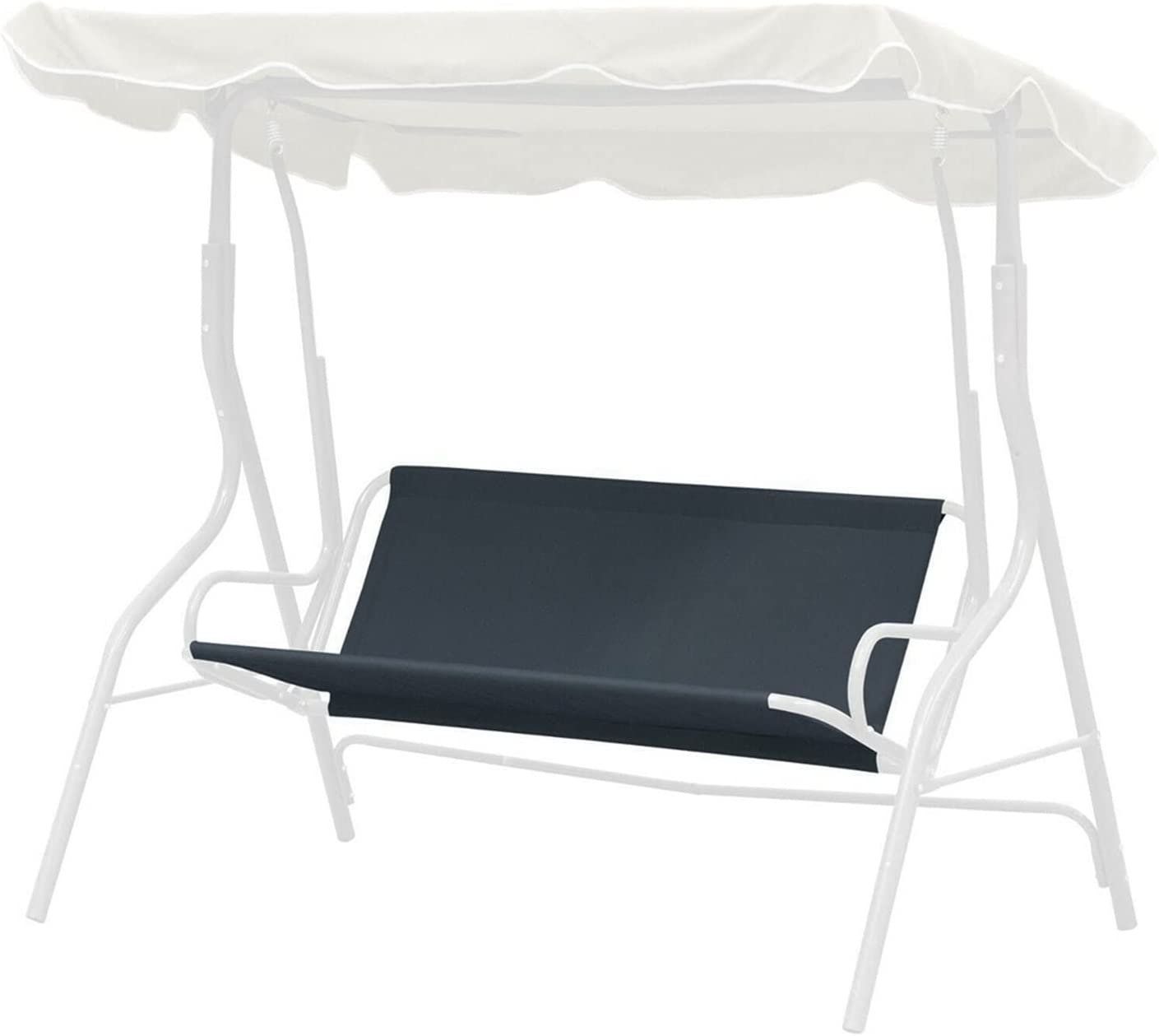 ZJYUUJE Outdoor Cushion Covers Waterproof Seater Waterproof Swing Cover,Chair Bench Replacement,Patio Garden Outdoor Swing Case Chair Cushion Backrest Cover Patio Swings with Canopy (Color : Black)