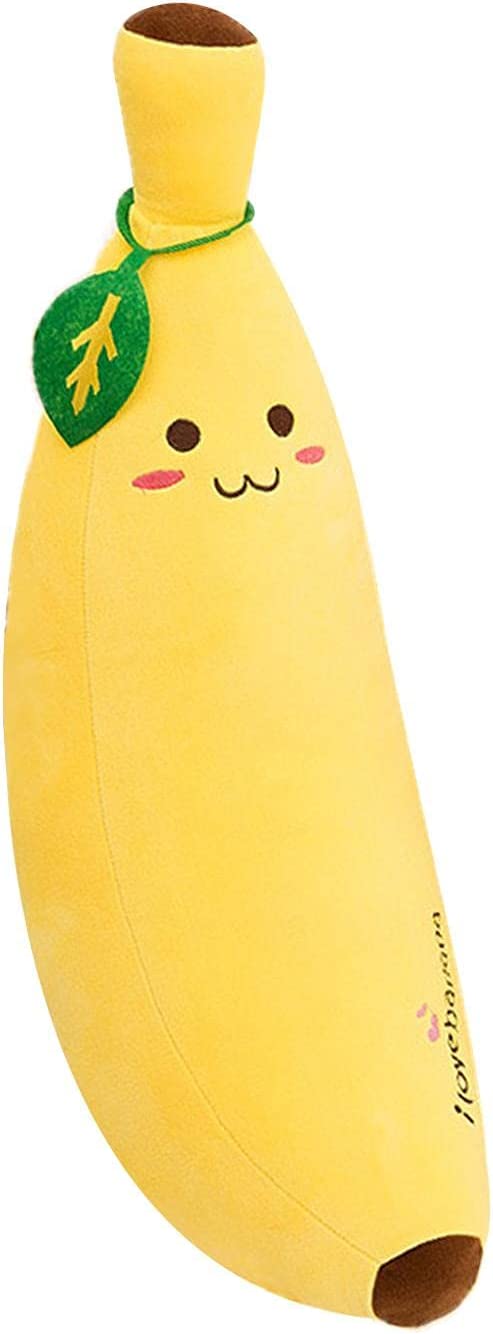 Banana Stuffed Toys, Creative Plush Banana Pillow Cartoon Stuffed Toys Cushion Doll Soft Fruit Shaped Hugging Pillow for Kids Birthday Present Home Office.