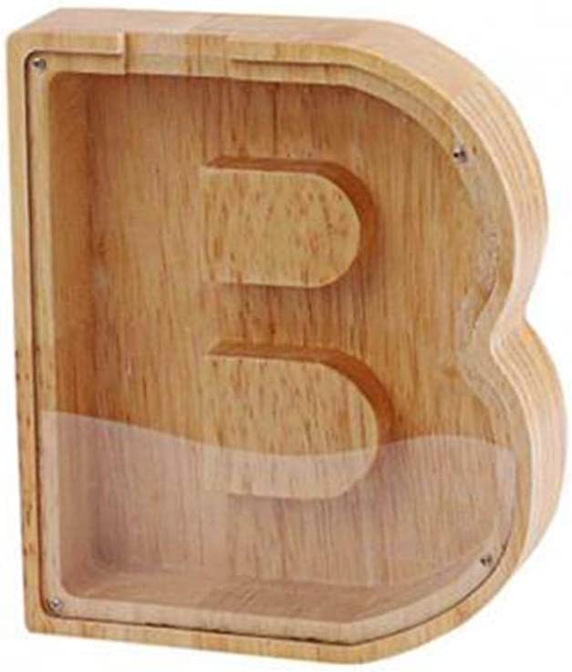 Cingc Wooden Piggy Bank,Personalized Letters Coin Bank Piggy Bank,Text Engraved Money Box Wooden Piggy Bank Gift for Kids,Name DIY Creative Purchase Combination-R