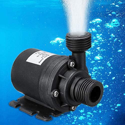 ZAOJIAO DC 24V Brushless Water Pump 1/2'' Male Thread Centrifugal Submersible Pump 800L/H 210GPH 4M/13ft for Fountain Solar Panel Pond Aquarium Water Circulation System