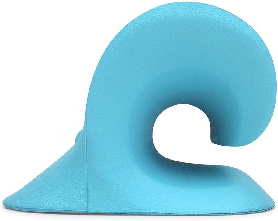 Oddalsail Neck and Shoulder Relaxer, Cervical Traction Device for TMJ Pain Relief and Cervical Spine Alignment, Chiropractic Pillow blue