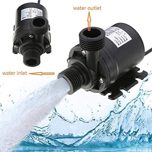 ZAOJIAO DC 24V Brushless Water Pump 1/2'' Male Thread Centrifugal Submersible Pump 800L/H 210GPH 4M/13ft for Fountain Solar Panel Pond Aquarium Water Circulation System