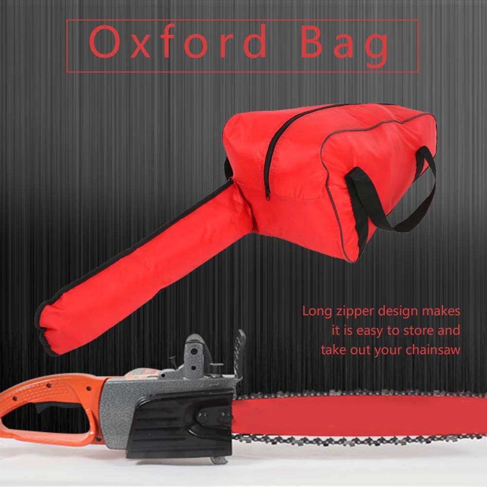 Chainsaw Carrying Bag,Oxford Cloth Portable Bag,Waterproof,Heavy-Duty,for Lumberjack(20inch-Red)