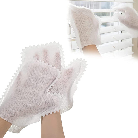 30pcs Dusting Mitts Disposable, Microfiber Auto Dusting Cleaning Gloves, Disposable Non-Woven Dust Removal Gloves, for Grab and Lock in Dust Pet Hair and Allergens