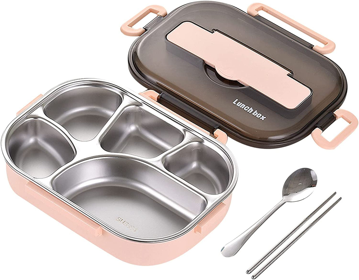 Lunch Box Thermal Insulation Bento Box Tableware Set Portable Lunch Containers For Kid Adult Student Children Keep Food Warm (2-Pink)