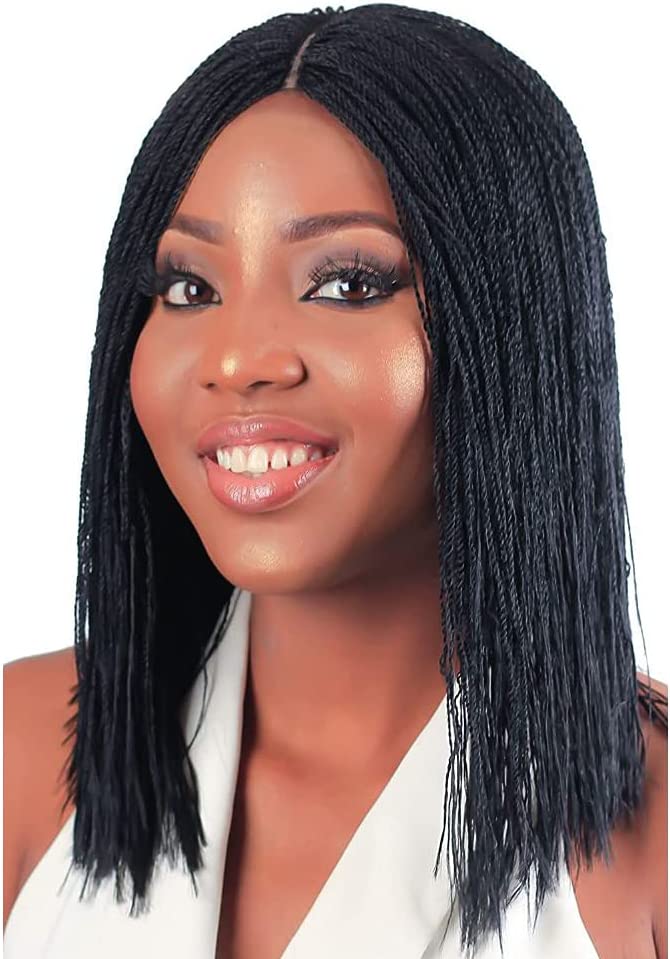 FizaiZifai Long Braided Wigs for Black Women African American Braids Wigs Medium Part Synthetic Natural Box Braid Wigs Brown 22inch