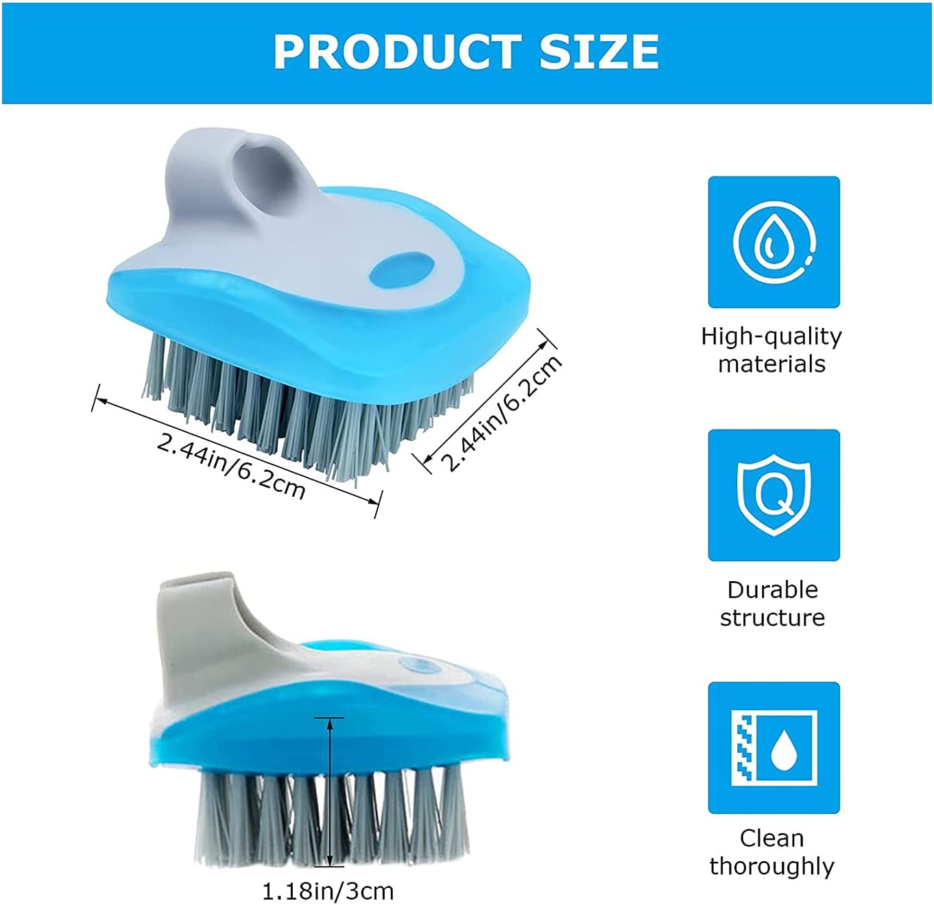 Scrubber for Food Potato Scrubber Mushroom Brush Mushroom Brush Vegetable Brush Scrubber for Food Flexible Bristles Potato Brush Vegetable Scrubber Brush (3pcs)