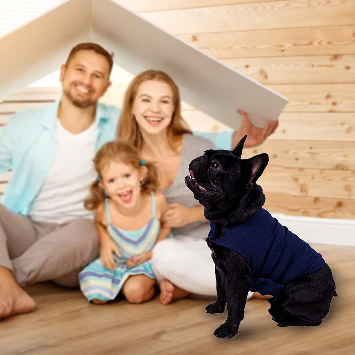 WUHNGD Comfort Dog Anxiety Relief Coat, Dog Anxiety Calming Vest Wrap,Dog Shirt for Thunder, Dog Anxiety Vest Jacket Warp,Puppy Calming Coat Anxiety Relief(XS)