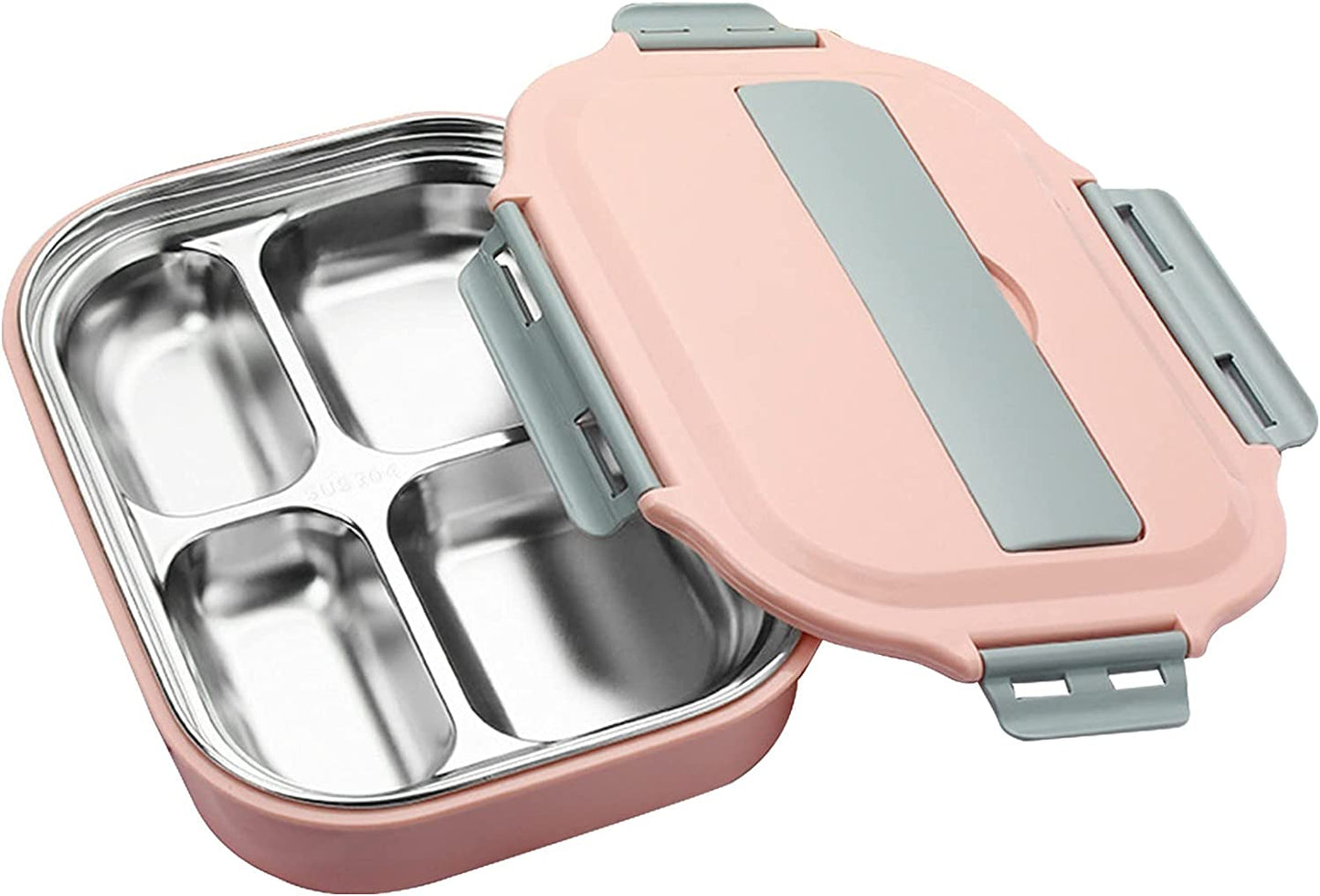 Lunch Box Thermal Insulation Bento Box Tableware Set Portable Lunch Containers For Kid Adult Student Children Keep Food Warm (2-Pink)