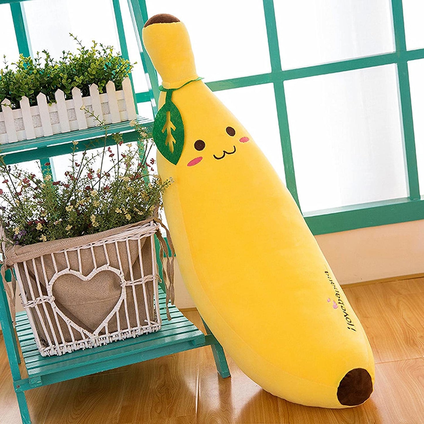 Banana Stuffed Toys, Creative Plush Banana Pillow Cartoon Stuffed Toys Cushion Doll Soft Fruit Shaped Hugging Pillow for Kids Birthday Present Home Office.