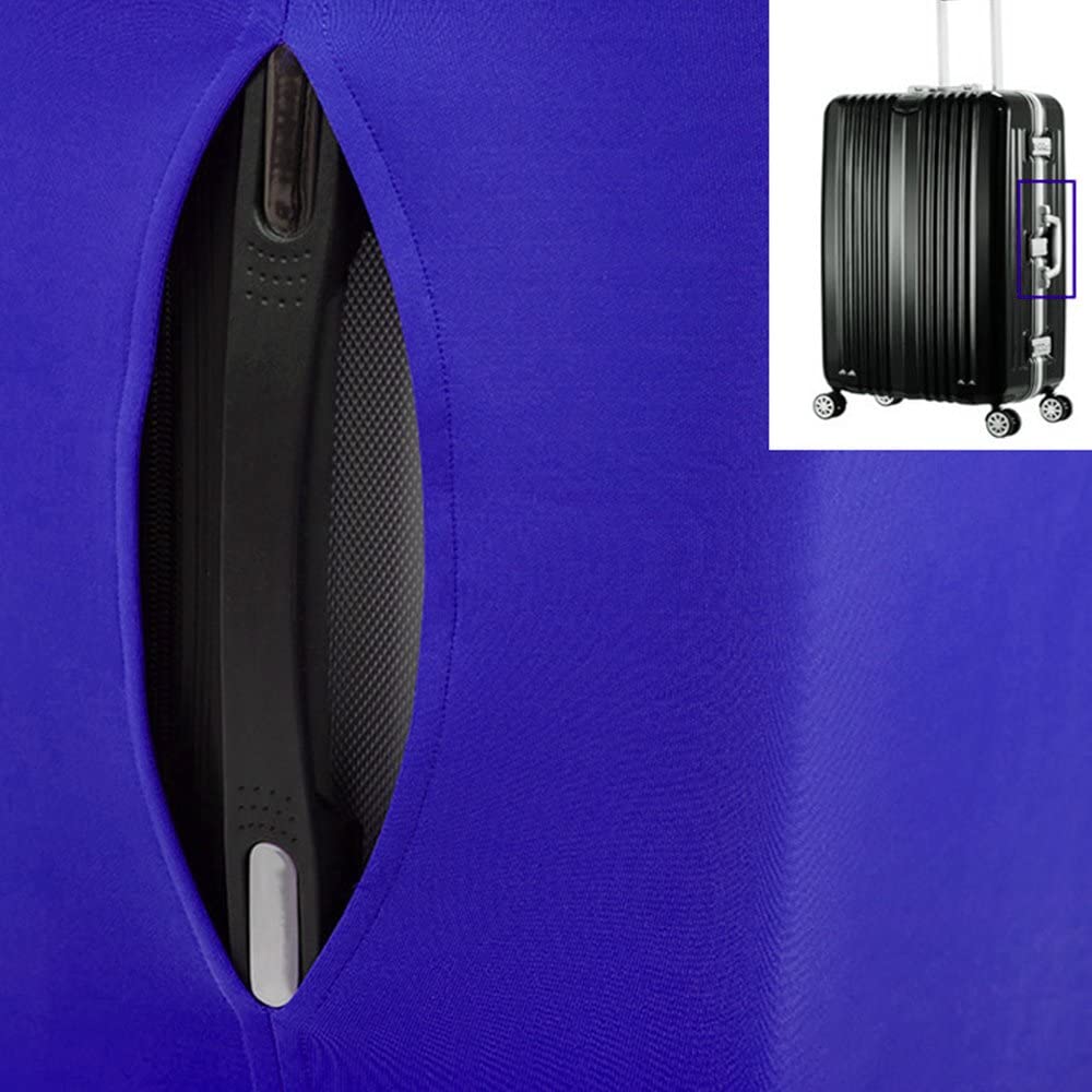 Wrightus Travel Luggage Cover Protector, Elastic Suitcase Dust-Proof Scratch-Resistant Fit for 22-24inch Suitcase (S 18''-20'', Blue)