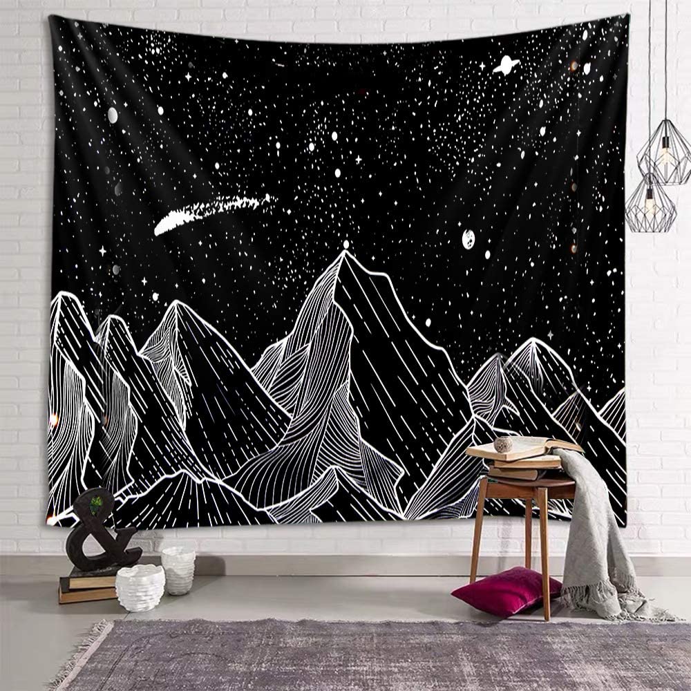 fangzhuo Mountain Tapestry Wall Hanging Pink Sunset Nature Landscape Tapestry Wall Decor for Livingroom Bedroom Dorm Home W59 x L51