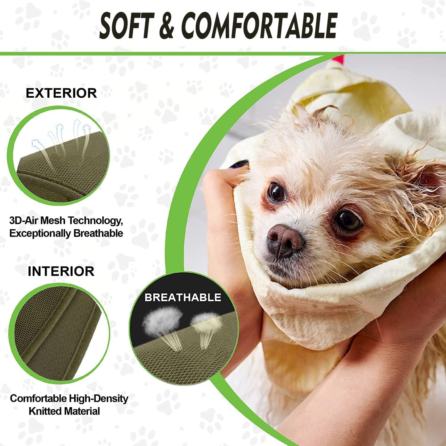 BFBOYS Dogs Cats Grooming Hammock Harness-Pet Dogs Grooming Harness Hanger Safety Kit for Pet Nail Clippers/Trimmer,Pet Comb,Nail File for Bathing,Ear/Eye Care