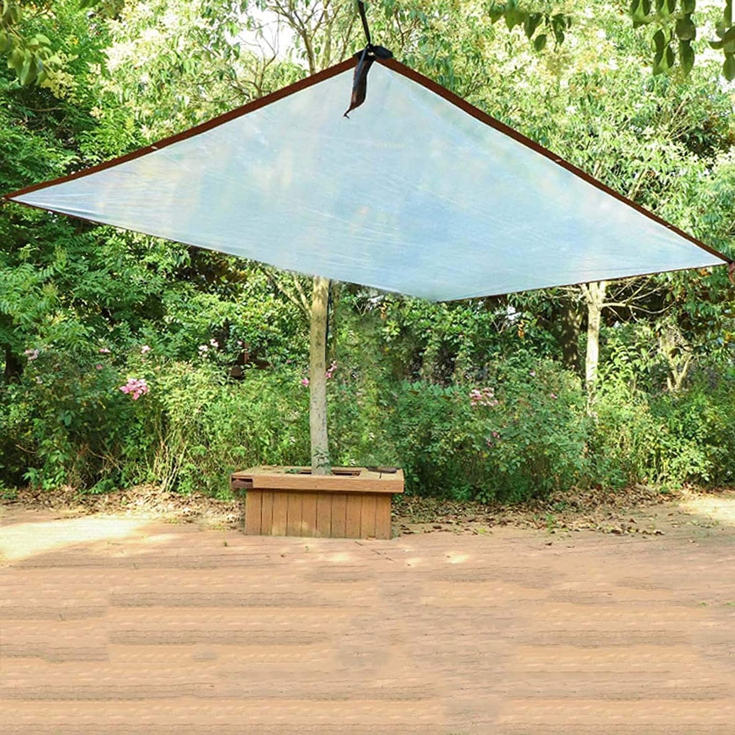 Clear Tarps Heavy Duty Waterproof 7x3 Feet, Transparent Tarp Waterproof with Grommets, Tarpaulin Cover Waterproof, Rip and Tear Proof - for Roof Camping Outdoor
