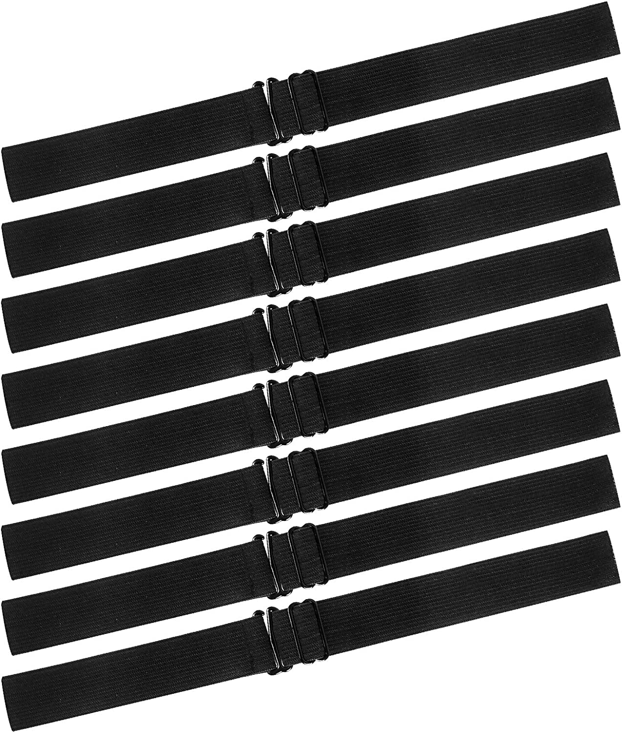 8 PCS Wigs Elastic Bands, Adjustable Wig Straps Black Wig Grips Headband Non Slip Wig Band for Sewing Crafts DIY Wigs Making (11 x 1 Inch)