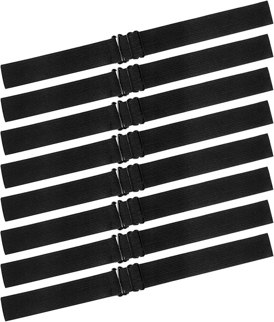 8 PCS Wigs Elastic Bands, Adjustable Wig Straps Black Wig Grips Headband Non Slip Wig Band for Sewing Crafts DIY Wigs Making (11 x 1 Inch)