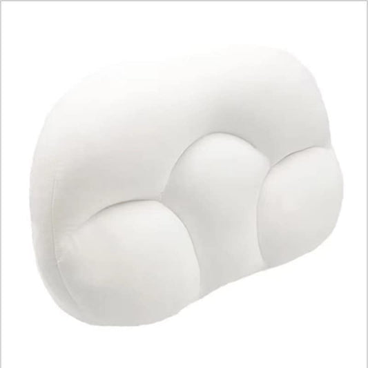 WGFUT Well Sleep Cloud Pillow,3D Ergonomic Pillow Relieve Neck Pain, Neck Pillow, Microbeads Pillows (White)