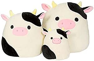 CHZHKW 8/12/16 Inch Cute Cow Plush Large Kawaii Pillow, Children's Soft Plush Cow Toy, Suitable for Family Car Decoration, Best Birthday Gift (12)