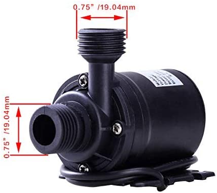 ZAOJIAO DC 24V Brushless Water Pump 1/2'' Male Thread Centrifugal Submersible Pump 800L/H 210GPH 4M/13ft for Fountain Solar Panel Pond Aquarium Water Circulation System