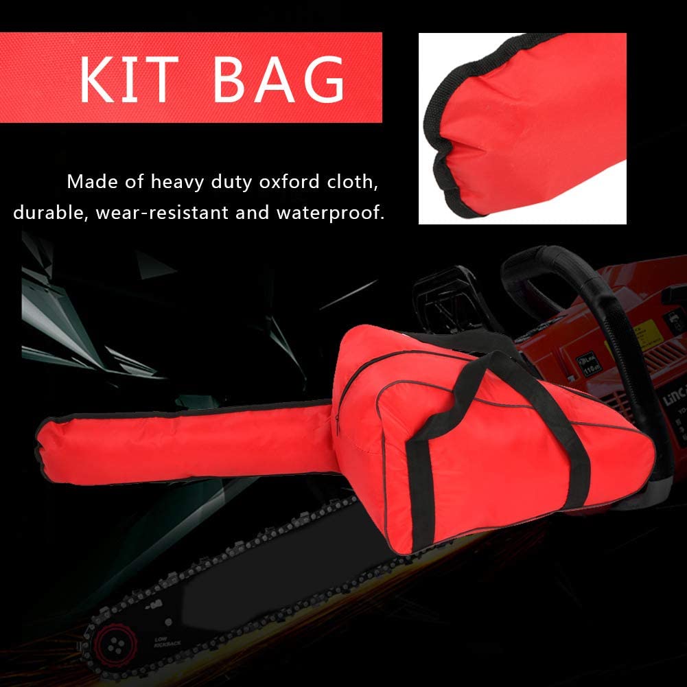 Chainsaw Carrying Bag,Oxford Cloth Portable Bag,Waterproof,Heavy-Duty,for Lumberjack(20inch-Red)