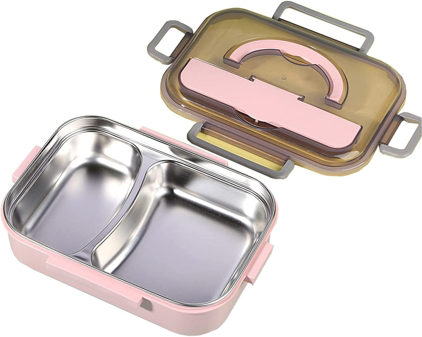 Lunch Box Thermal Insulation Bento Box Tableware Set Portable Lunch Containers For Kid Adult Student Children Keep Food Warm (2-Pink)