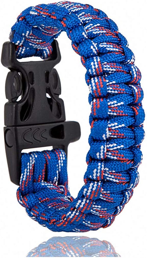 Hynsin Survival Paracord Bracelet for Men Outdoor Camping Hiking Buckle Wristband Women Rope Bracelet Male Braided Jewelry