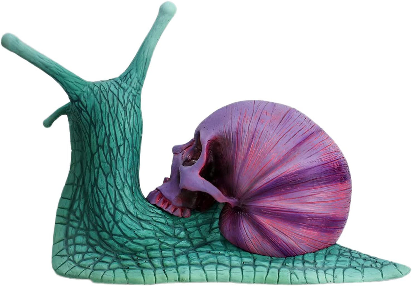 SIXIAO Snail Skull Sculpture,Snail Skull Sculpture Gothic Decoration,Halloween Decoration Snail Statue Terrace Snail Doll Crafts for Home Garden Decor(Purple),GF-695417