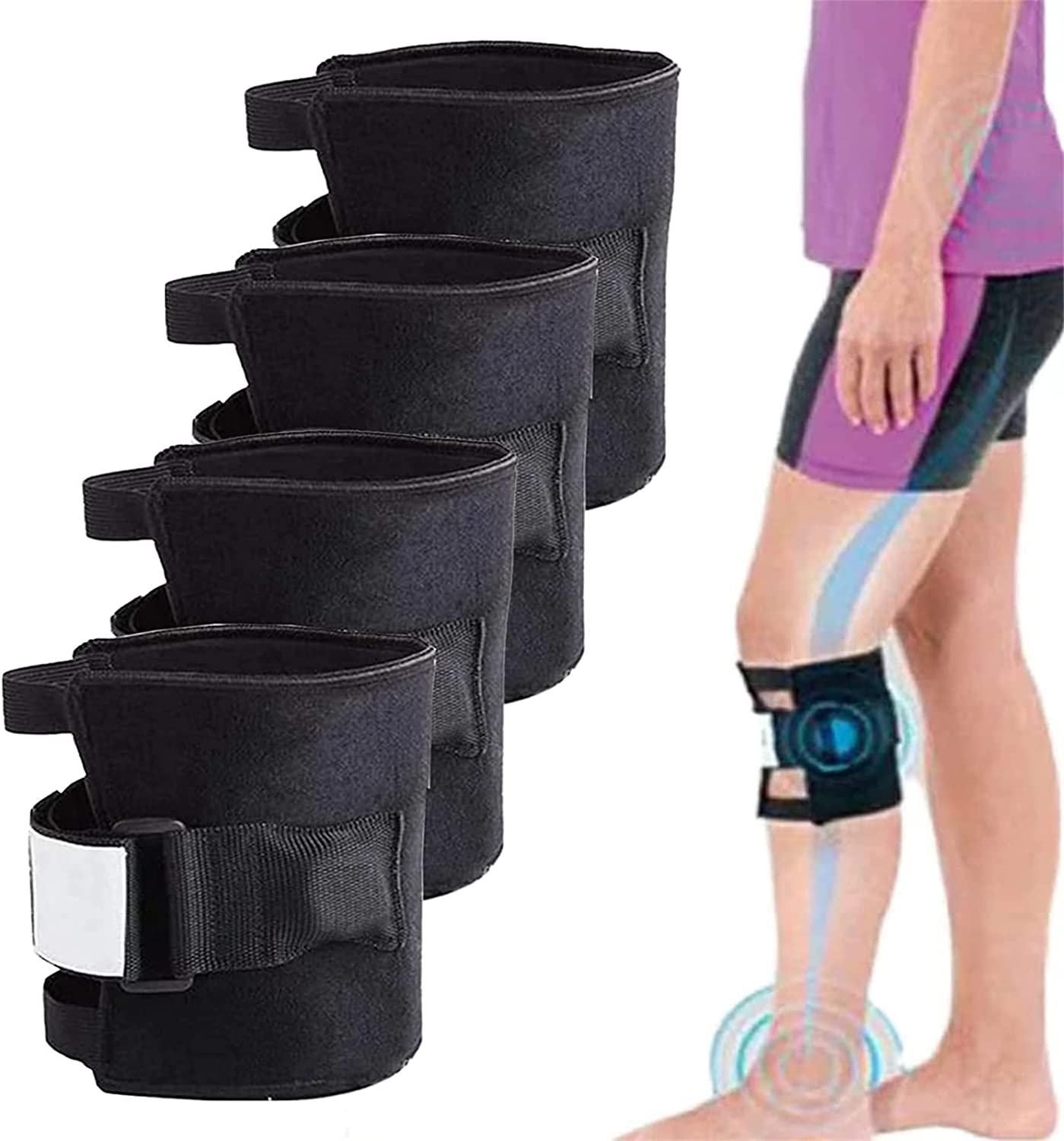 Pressure Point Brace Relieve Acupressure Leg Sciatica, Leg Brace for Sciatica, Sciatica Leg Brace ，Adjustable Compression Knee Support Braces